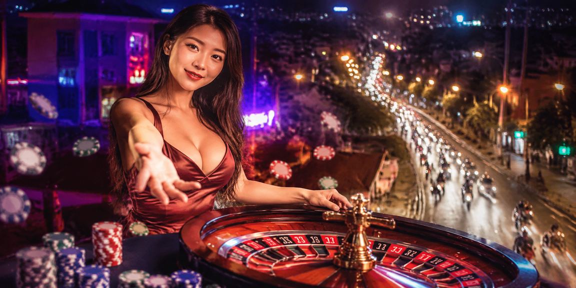 Màn hình kèo rực rỡ ánh đèn neon tại Đà Lạt vào ban đêm