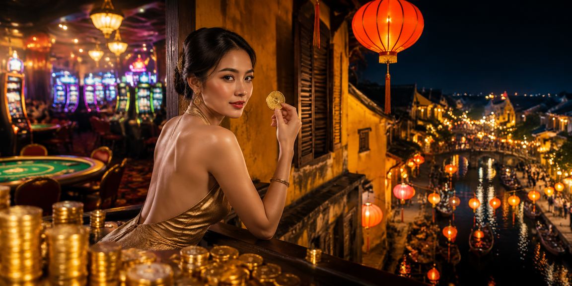 Đèn lồng Hội An lung linh và không khí cá cược thể thao về đêm