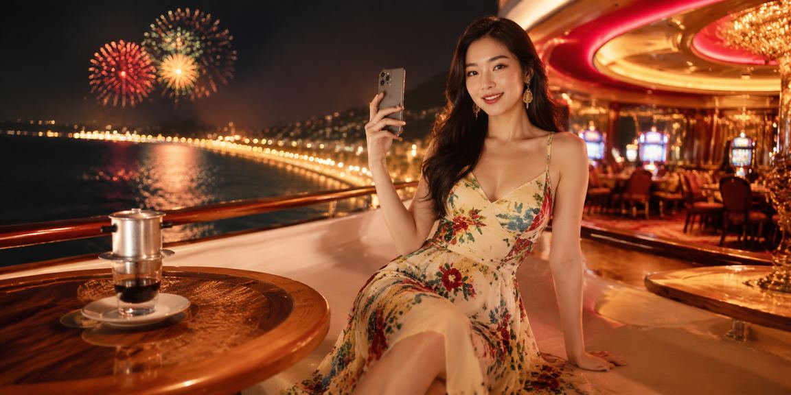 Người dùng tại Mũi Né xác minh tài khoản casino trực tuyến qua điện thoại bên cà phê